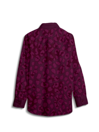 AI Imagined Burgundy Bitch Women's Collar Shirt