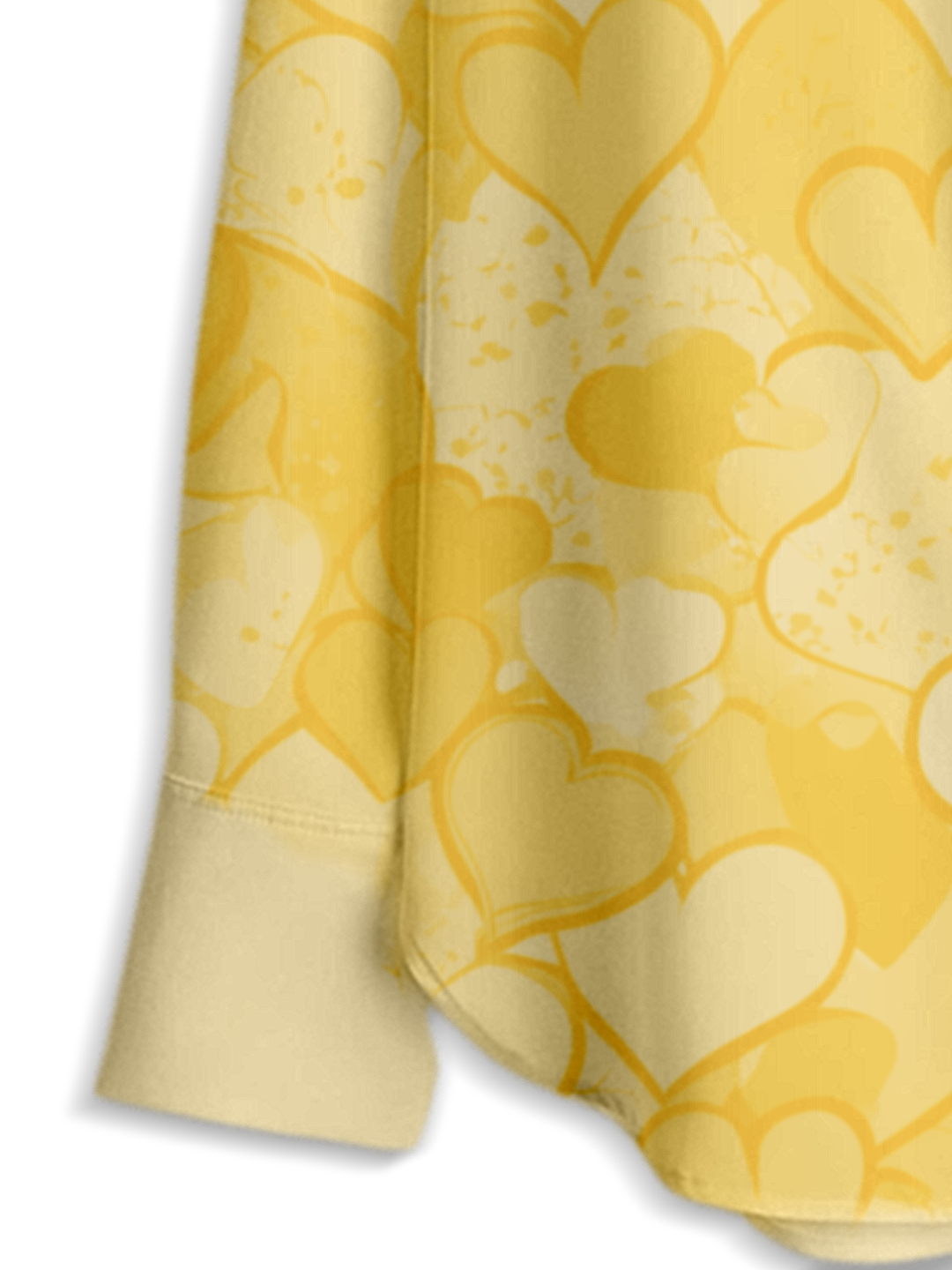 AI Imagined "My heart is yellow" Women's Collar Shirt